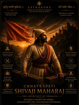 Portrait illustration of Chhatrapati Shivaji Maharaj
